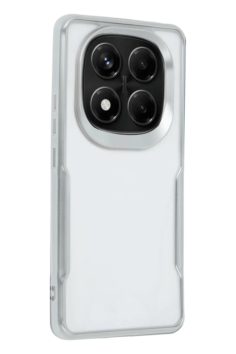 Xiaomi Redmi Note 14 Pro Plus Kılıf Boyi Silikon Kapak - Gümüş Xiaomi Redmi Note 14 Pro Plus Kılıf Boyi Silikon Kapak - Gümüş