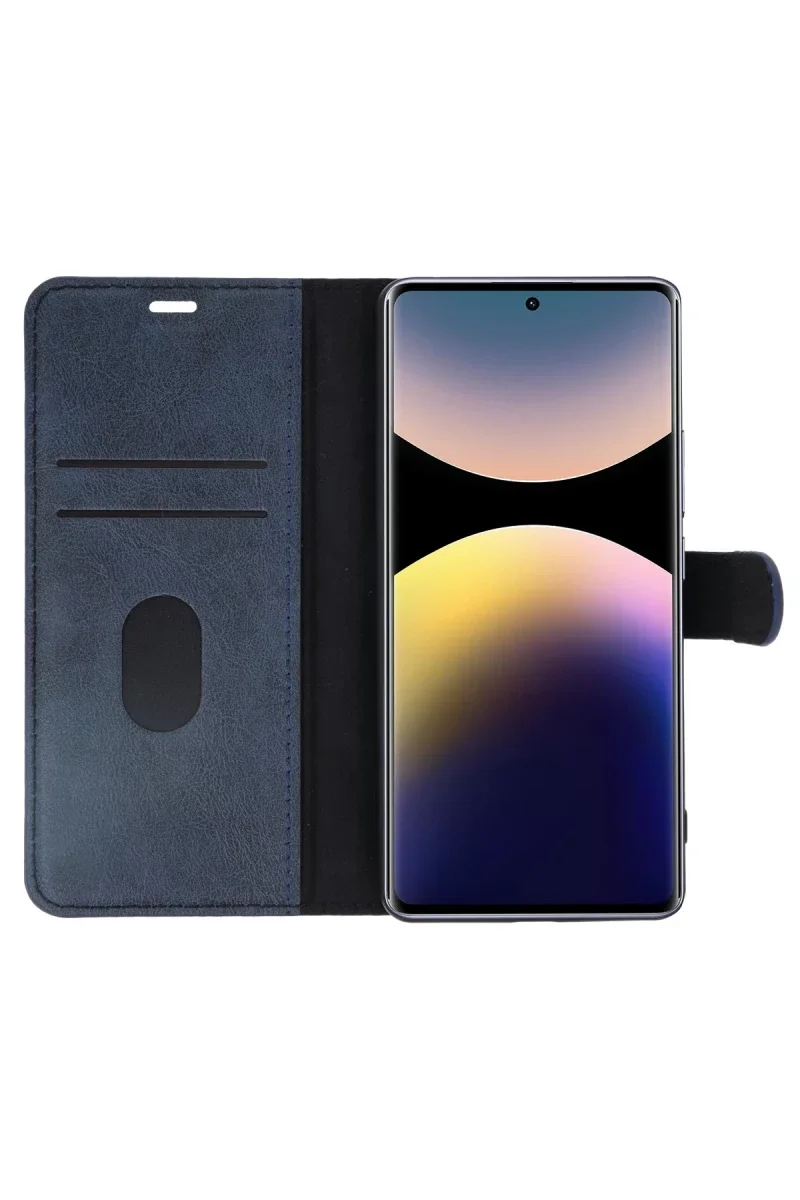 Xiaomi Redmi Note 14 Pro 4G Kılıf Trend S Plus Kapaklı Kılıf - Lacivert Xiaomi Redmi Note 14 Pro 4G Kılıf Trend S Plus Kapaklı Kılıf - Lacivert