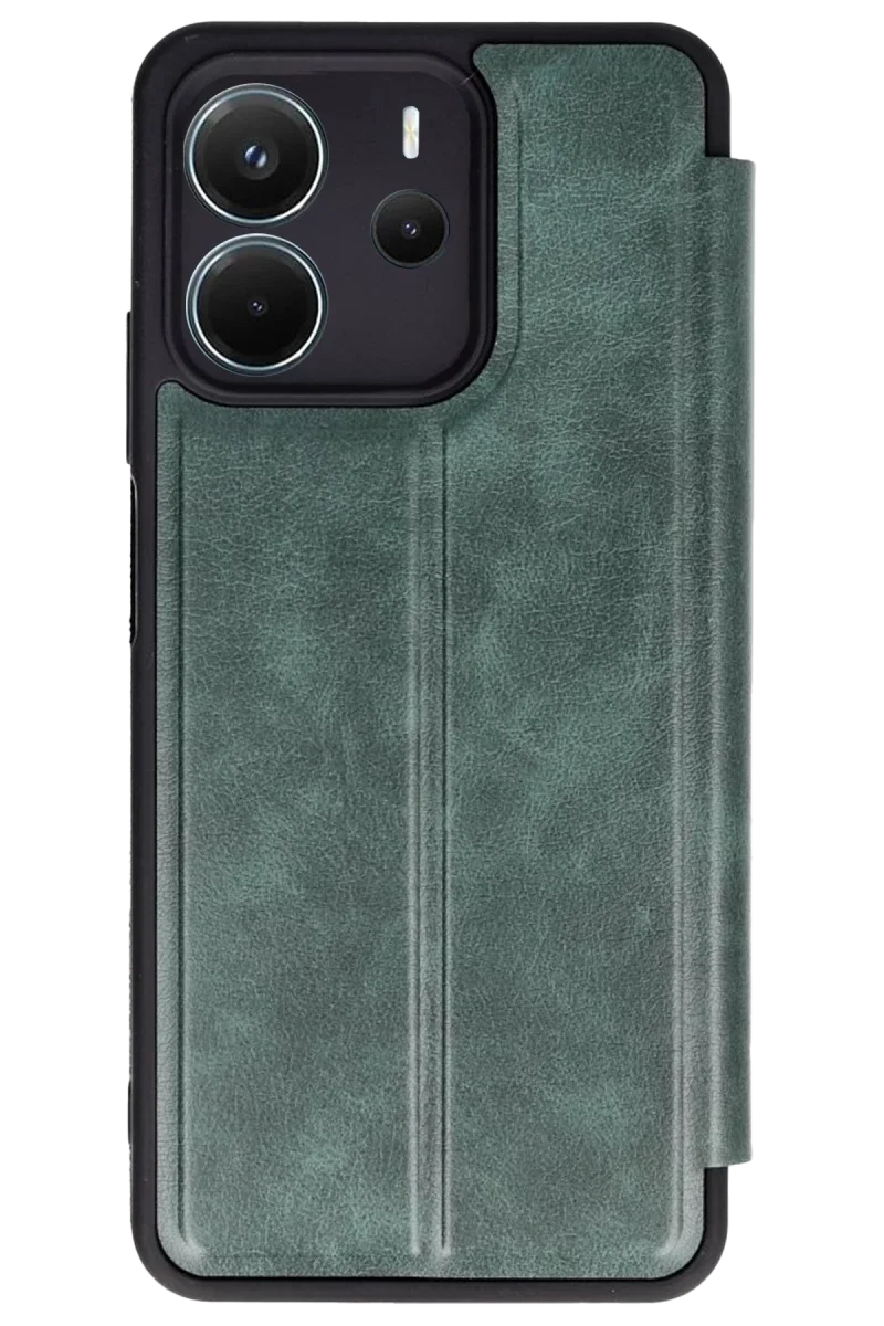 Xiaomi Redmi Note 14 4G Kılıf Flip Cover - Koyu Yeşil Xiaomi Redmi Note 14 4G Kılıf Flip Cover - Koyu Yeşil