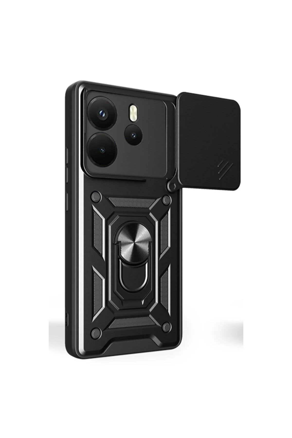 Xiaomi Redmi Note 14 4g Pars Lens Yüzüklü Silikon - Siyah Xiaomi Redmi Note 14 4g Pars Lens Yüzüklü Silikon - Siyah