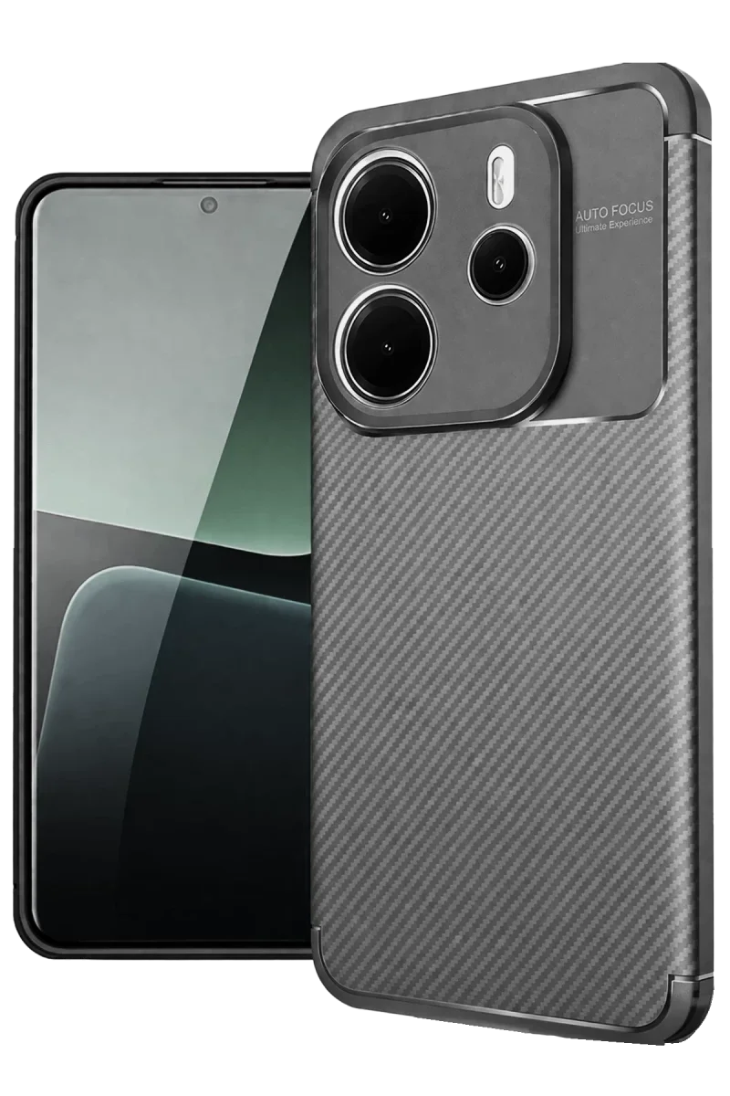 Xiaomi Redmi Note 14 4G Kılıf Auto Focus Karbon Kapak - Gri Xiaomi Redmi Note 14 4G Kılıf Auto Focus Karbon Kapak - Gri