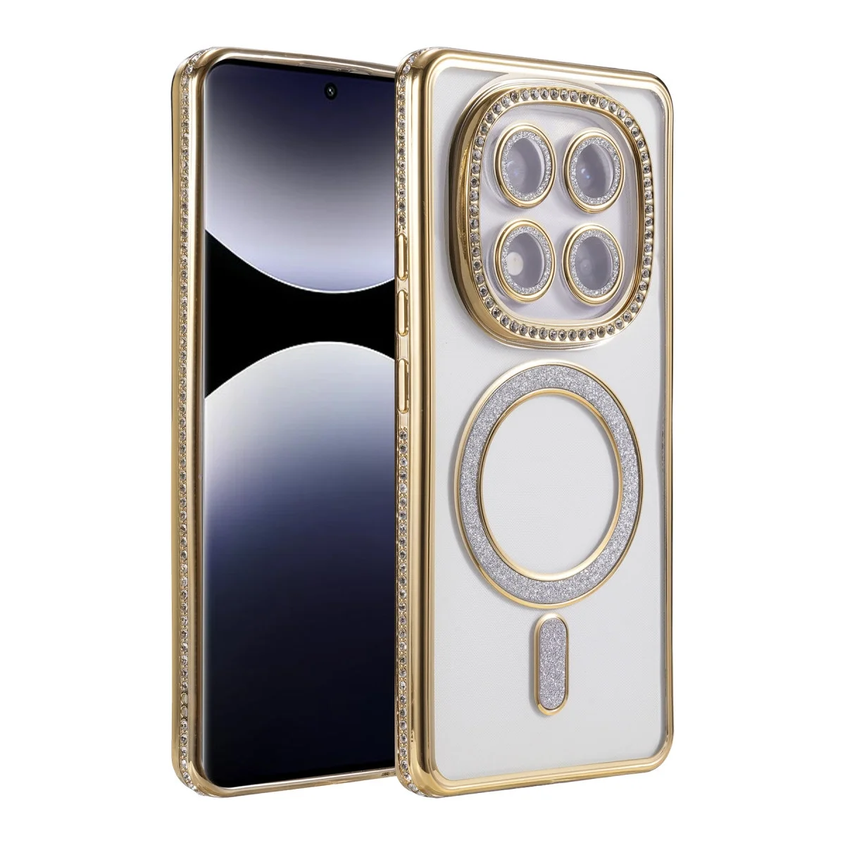 Xiaomi Redmi Note 14 Pro 5g Joke Simli Magneticsafe Kılıf - Gold Xiaomi Redmi Note 14 Pro 5g Joke Simli Magneticsafe Kılıf - Gold