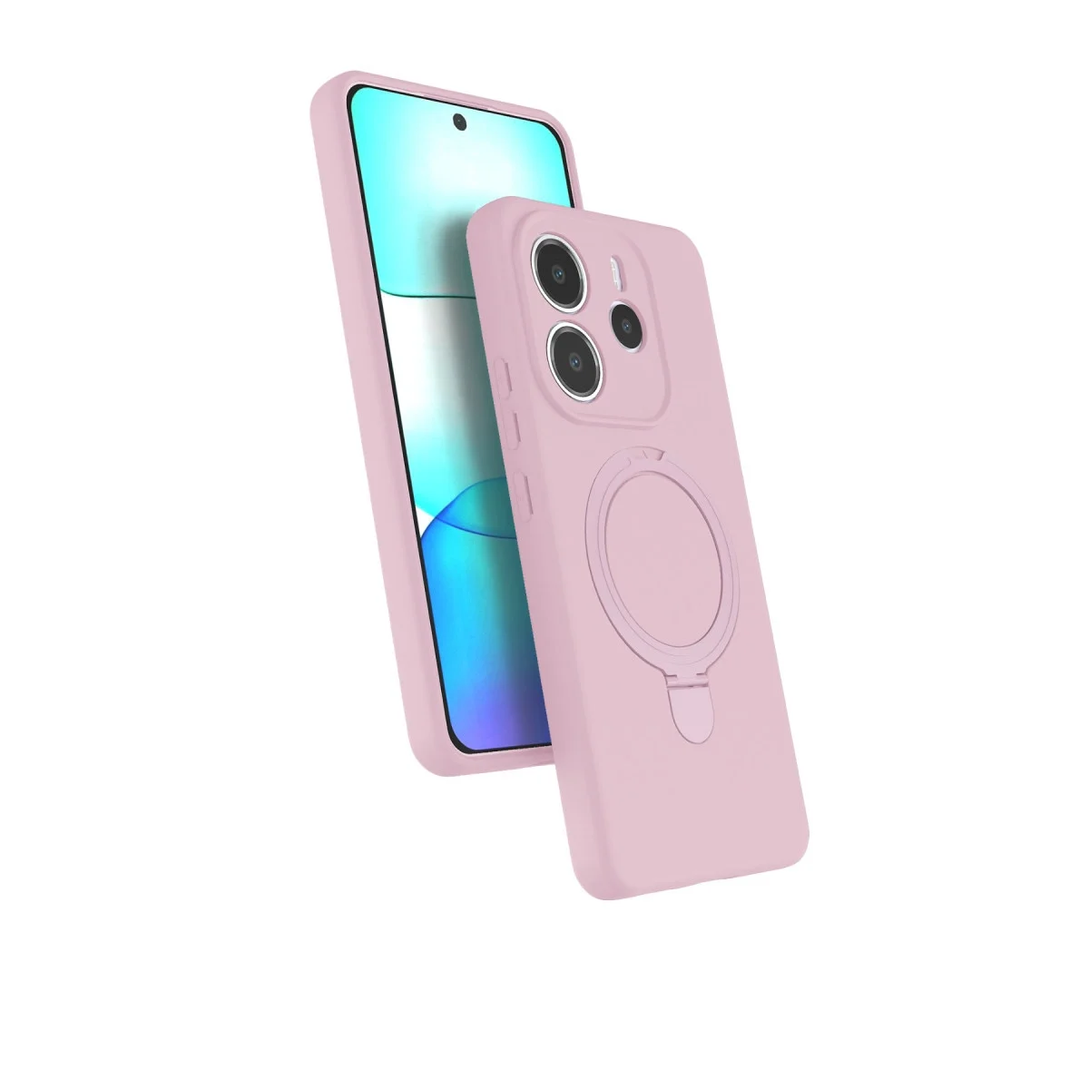 Xiaomi Redmi Note 14 4g Regal Magsafe Standlı Kapak - Açık Pembe Xiaomi Redmi Note 14 4g Regal Magsafe Standlı Kapak - Açık Pembe