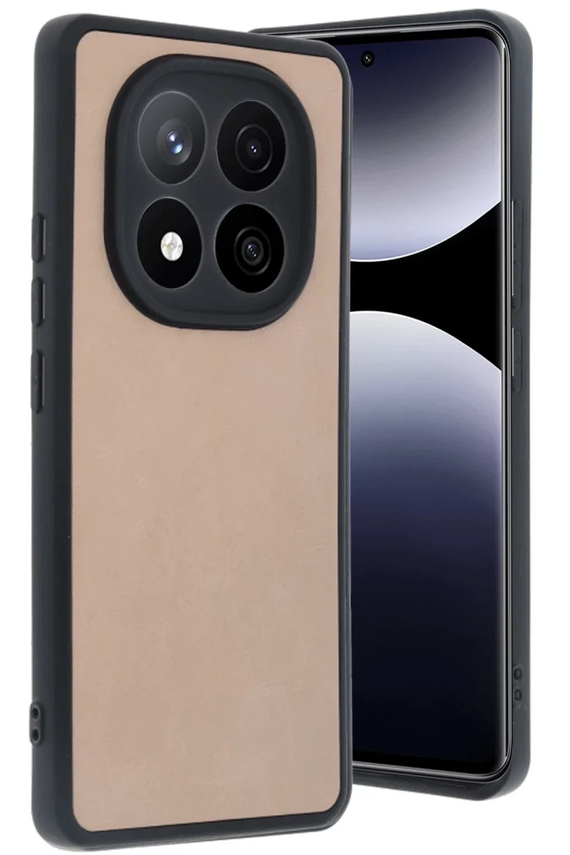Xiaomi Redmi Note 14 Pro 5G Kılıf Aras Deri Kapak - Pudra Xiaomi Redmi Note 14 Pro 5G Kılıf Aras Deri Kapak - Pudra