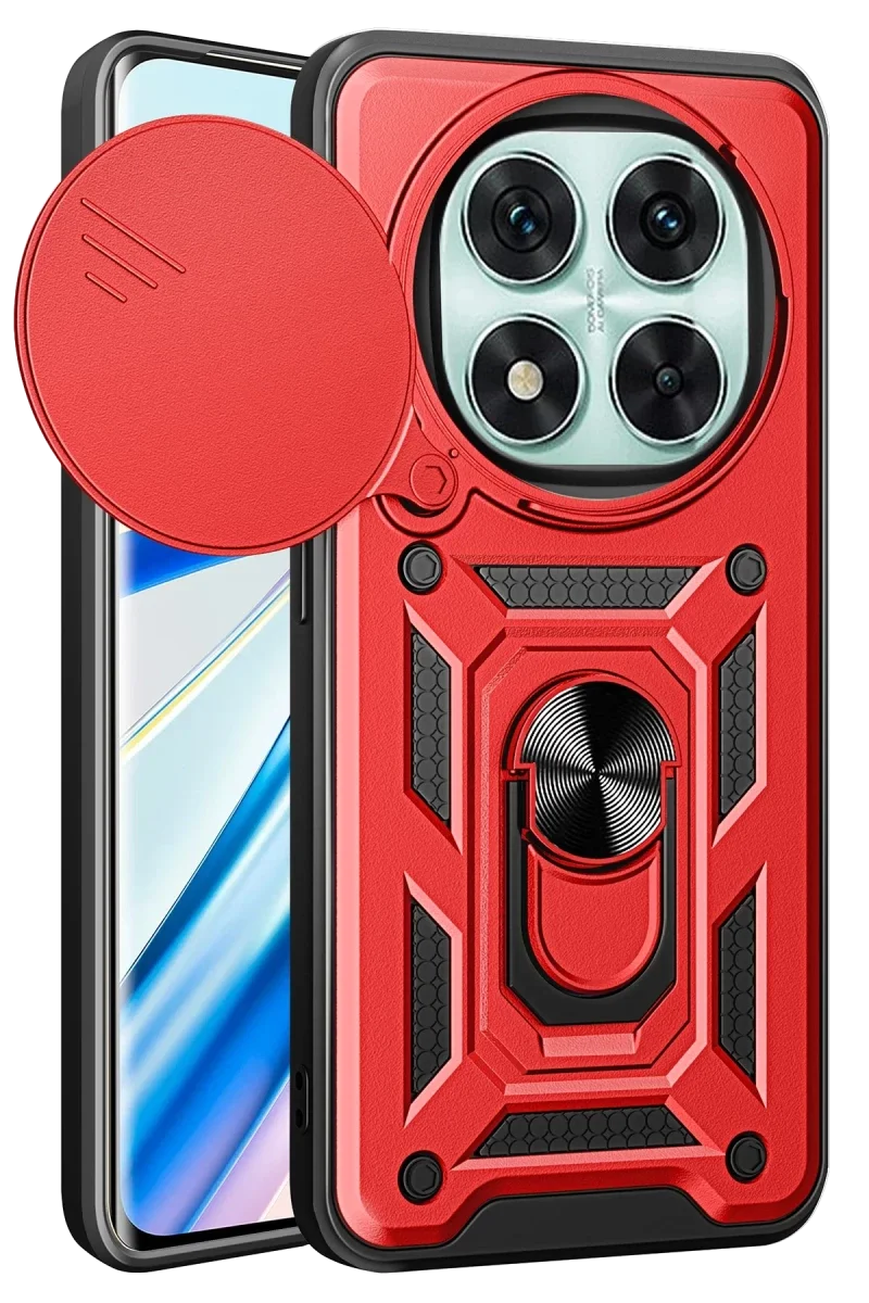 Xiaomi Redmi Note 14 Pro 4G Kılıf Pars Lens Yüzüklü Silikon - Kırmızı Fiyatı, Yorumları ve Özellikleri