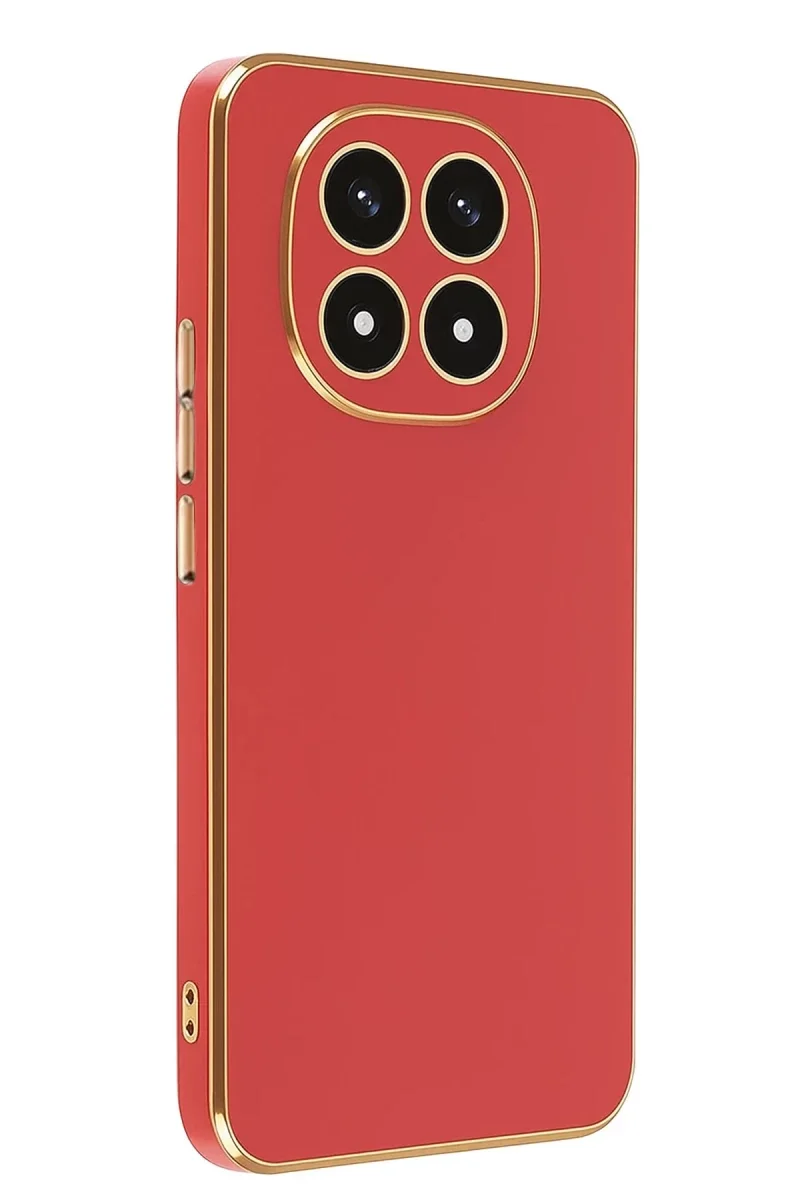 Xiaomi Redmi Note 14 Pro 4G Kılıf Volet Silikon - Kırmızı
