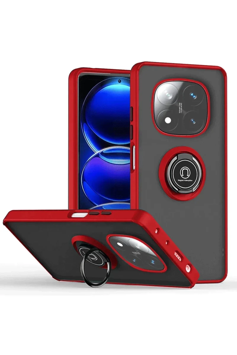 Xiaomi Redmi Note 14 Pro 5G Kılıf Montreal Yüzüklü Silikon Kapak - Kırmızı Fiyatı, Yorumları ve Özellikleri