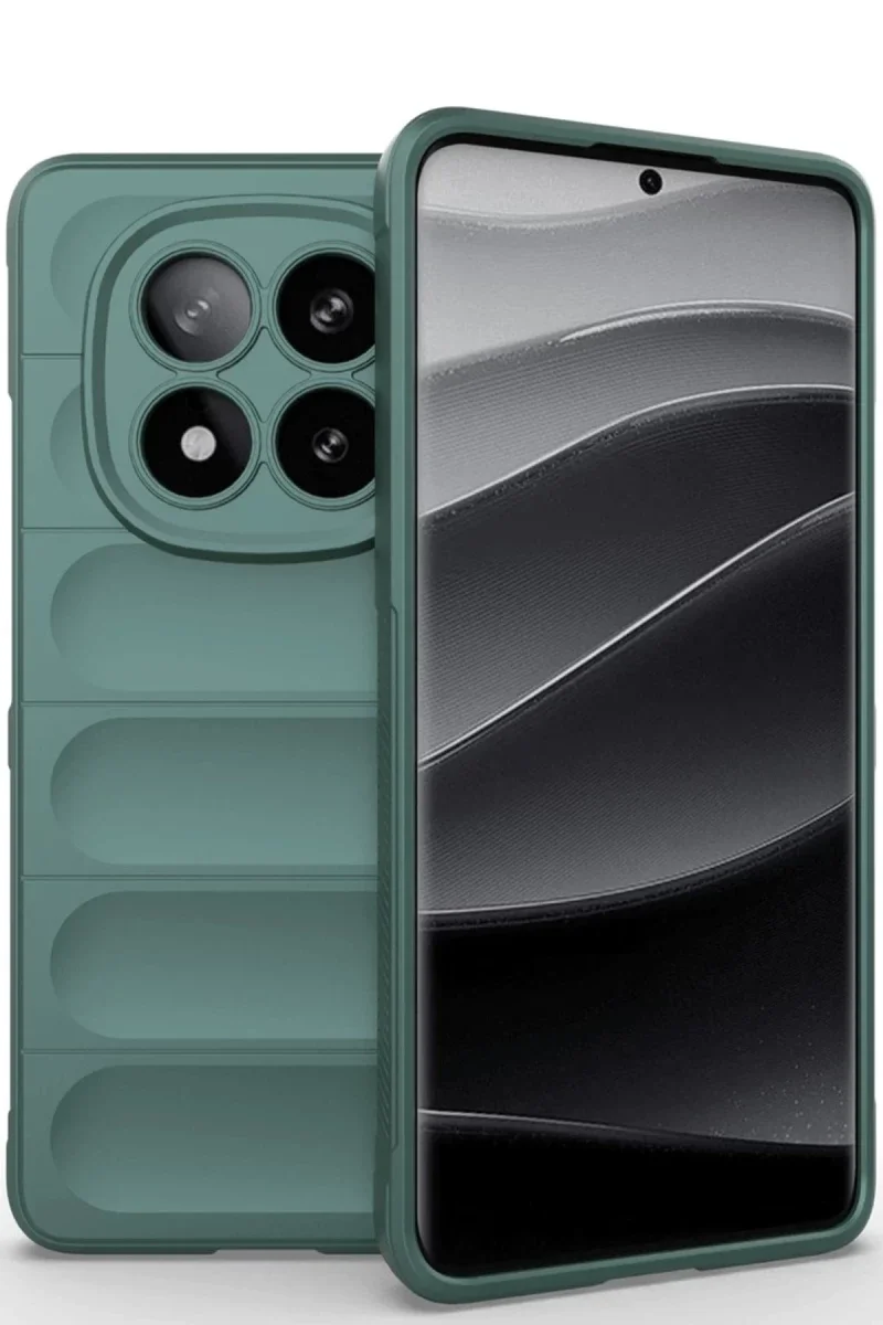 Xiaomi Redmi Note 14 Pro 5G Kılıf Optimum Silikon - Koyu Yeşil Xiaomi Redmi Note 14 Pro 5G Kılıf Optimum Silikon - Koyu Yeşil