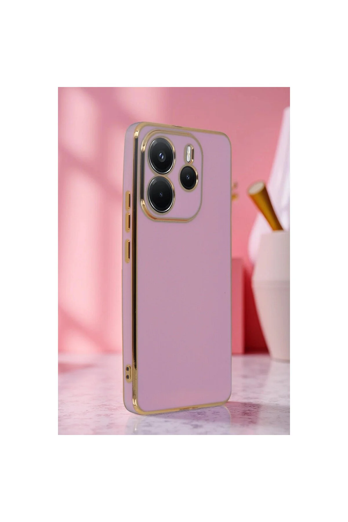 Xiaomi Redmi Note 14 4g Kılıf Volet Silikon - Mor Xiaomi Redmi Note 14 4g Kılıf Volet Silikon - Mor