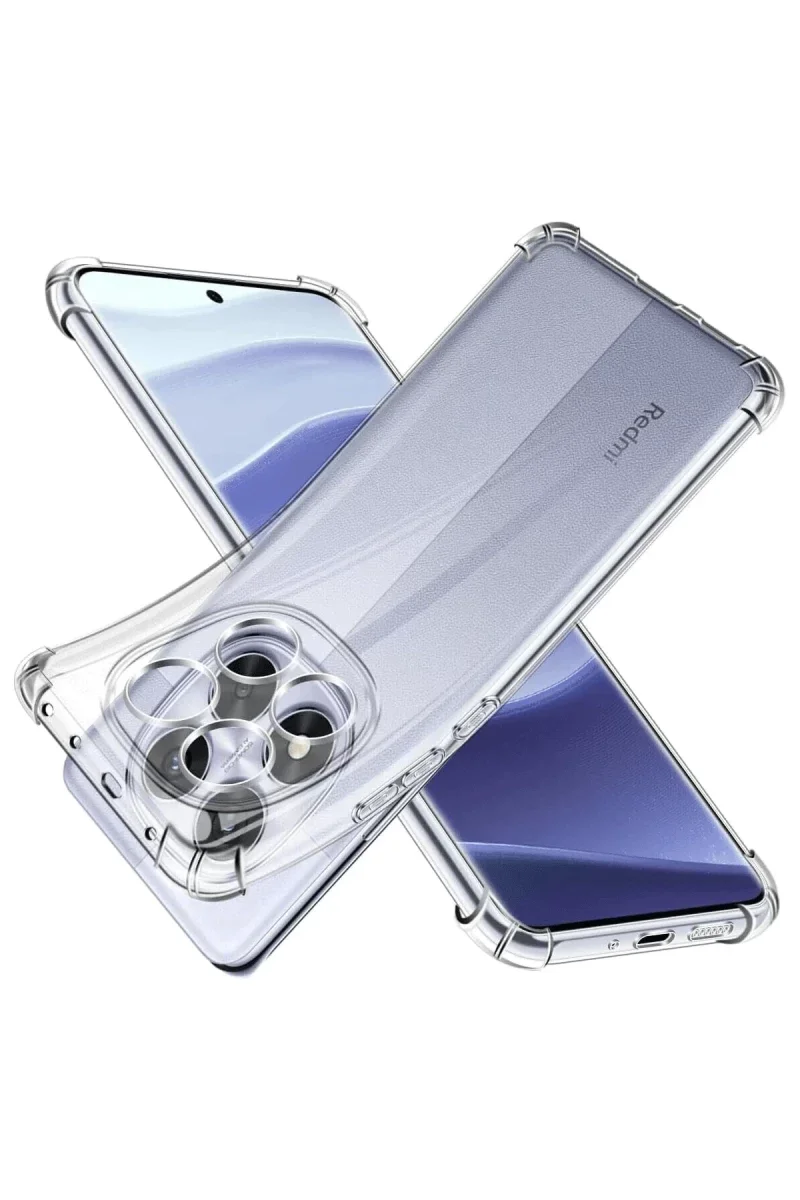 Xiaomi Redmi Note 14 Pro 5G Kılıf Lüx Şeffaf Silikon Xiaomi Redmi Note 14 Pro 5G Kılıf Lüx Şeffaf Silikon
