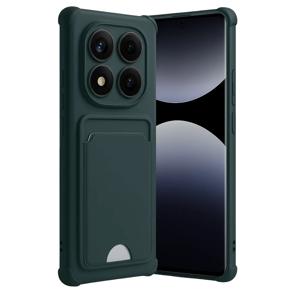 Xiaomi Redmi Note 14 Pro 4G Kelvin Kartvizitli Silikon - Koyu Yeşil
