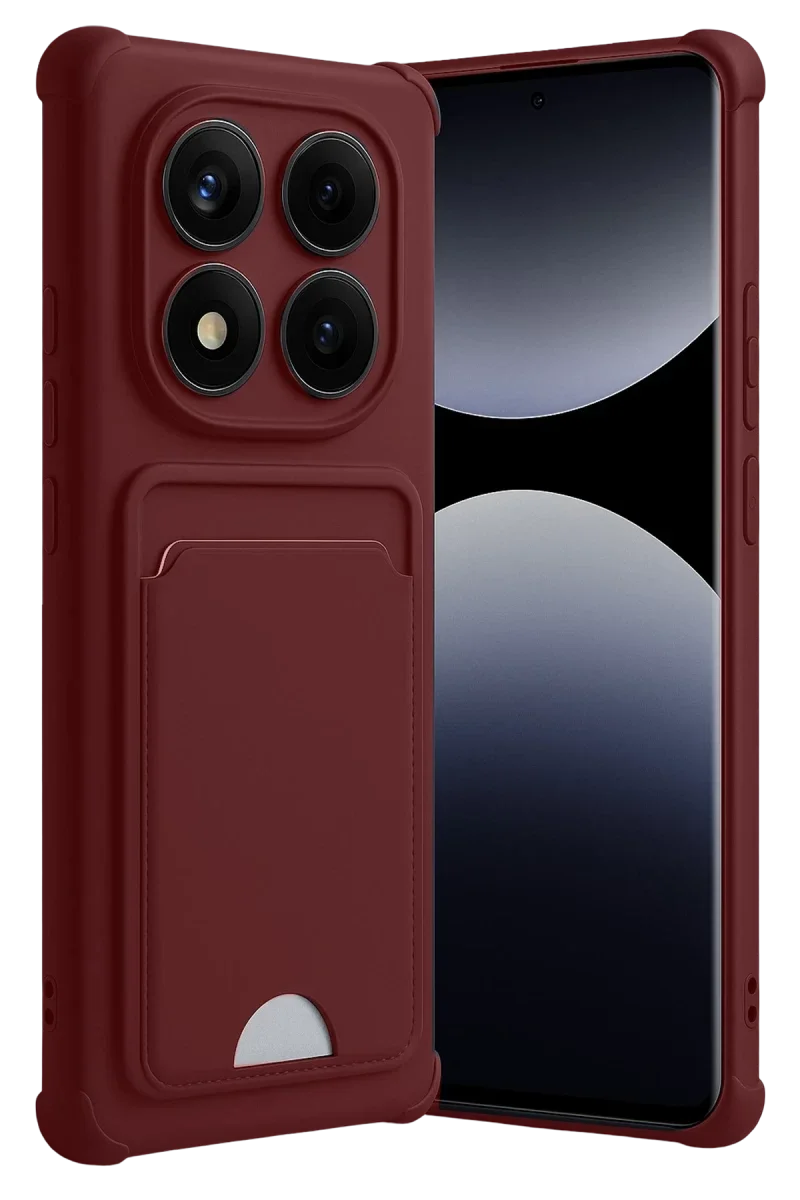 Xiaomi Redmi Note 14 Pro 5G Kelvin Kartvizitli Silikon - Bordo