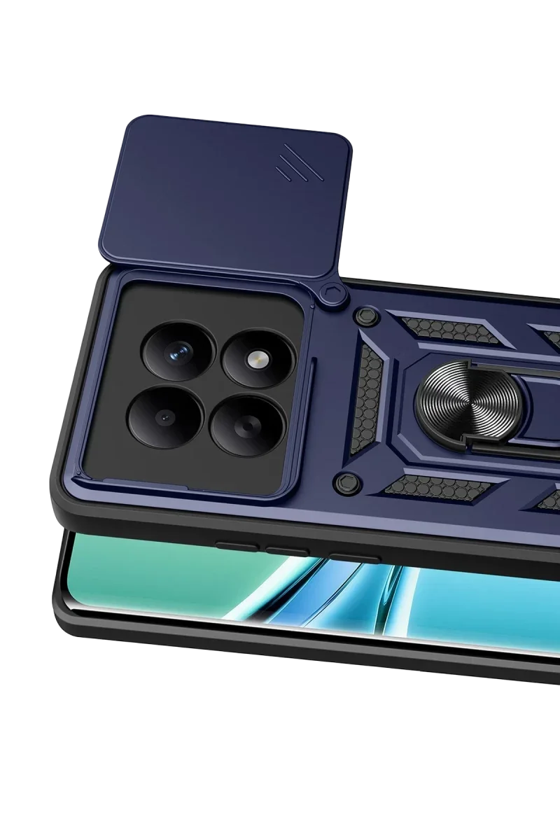 Xiaomi Redmi Note 15 4G Pars Lens Yüzüklü Silikon - Lacivert