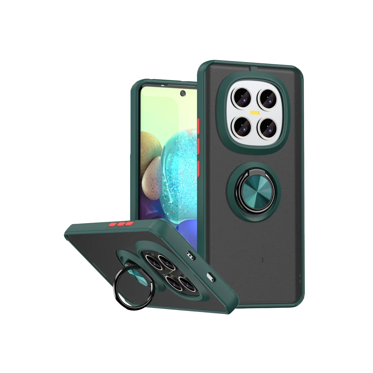 Xiaomi Redmi Note 15 Pro 5g Montreal Yüzüklü Silikon Kapak - Yeşil Xiaomi Redmi Note 15 Pro 5g Montreal Yüzüklü Silikon Kapak - Yeşil