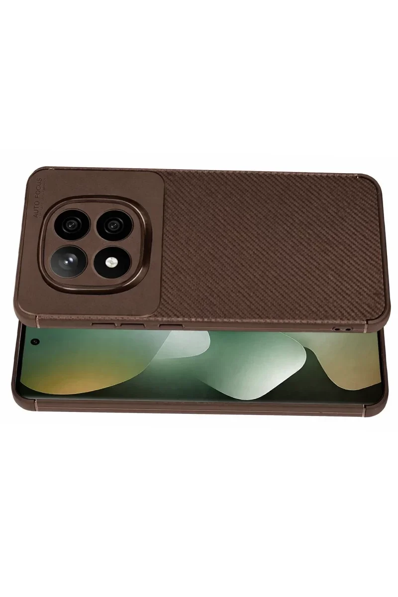 Xiaomi Redmi Note 15 Pro 5G Auto Focus Karbon Kapak - Kahverengi
