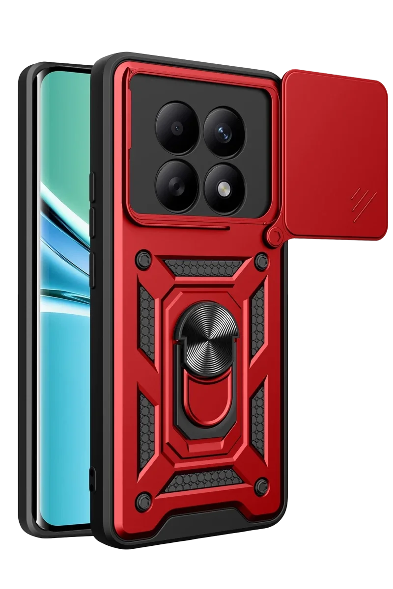 Xiaomi Redmi Note 15 4G Pars Lens Yüzüklü Silikon - Kırmızı Xiaomi Redmi Note 15 4G Pars Lens Yüzüklü Silikon - Kırmızı
