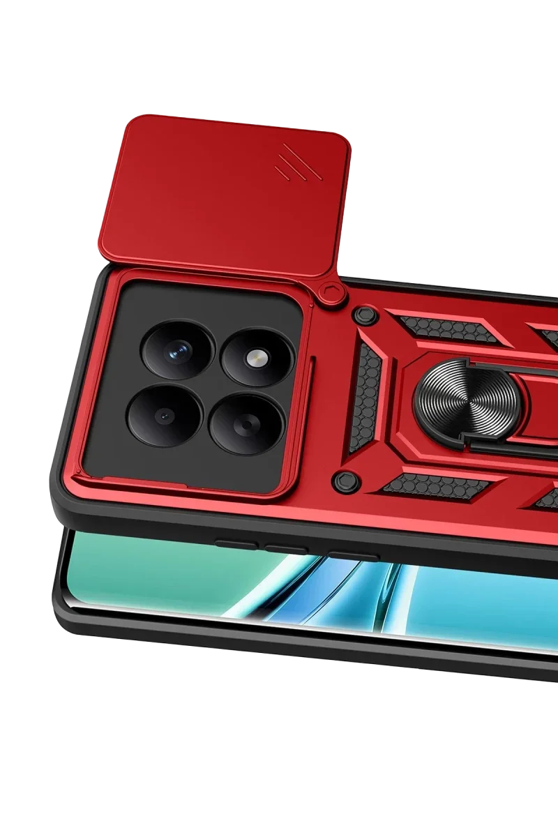 Xiaomi Redmi Note 15 4G Pars Lens Yüzüklü Silikon - Kırmızı Xiaomi Redmi Note 15 4G Pars Lens Yüzüklü Silikon - Kırmızı