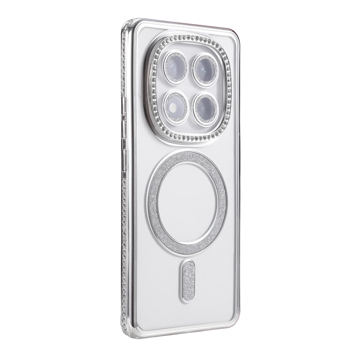 Xiaomi Redmi Note 15 4g Joke Simli Magneticsafe Kılıf - Gümüş Xiaomi Redmi Note 15 4g Joke Simli Magneticsafe Kılıf - Gümüş
