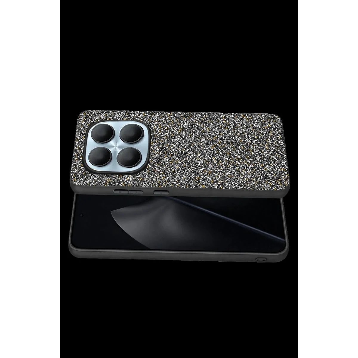 Xiaomi Redmi Note 15 Pro 5g ile Uyumlu Bright Simli Kapak - Gold Xiaomi Redmi Note 15 Pro 5g ile Uyumlu Bright Simli Kapak - Gold