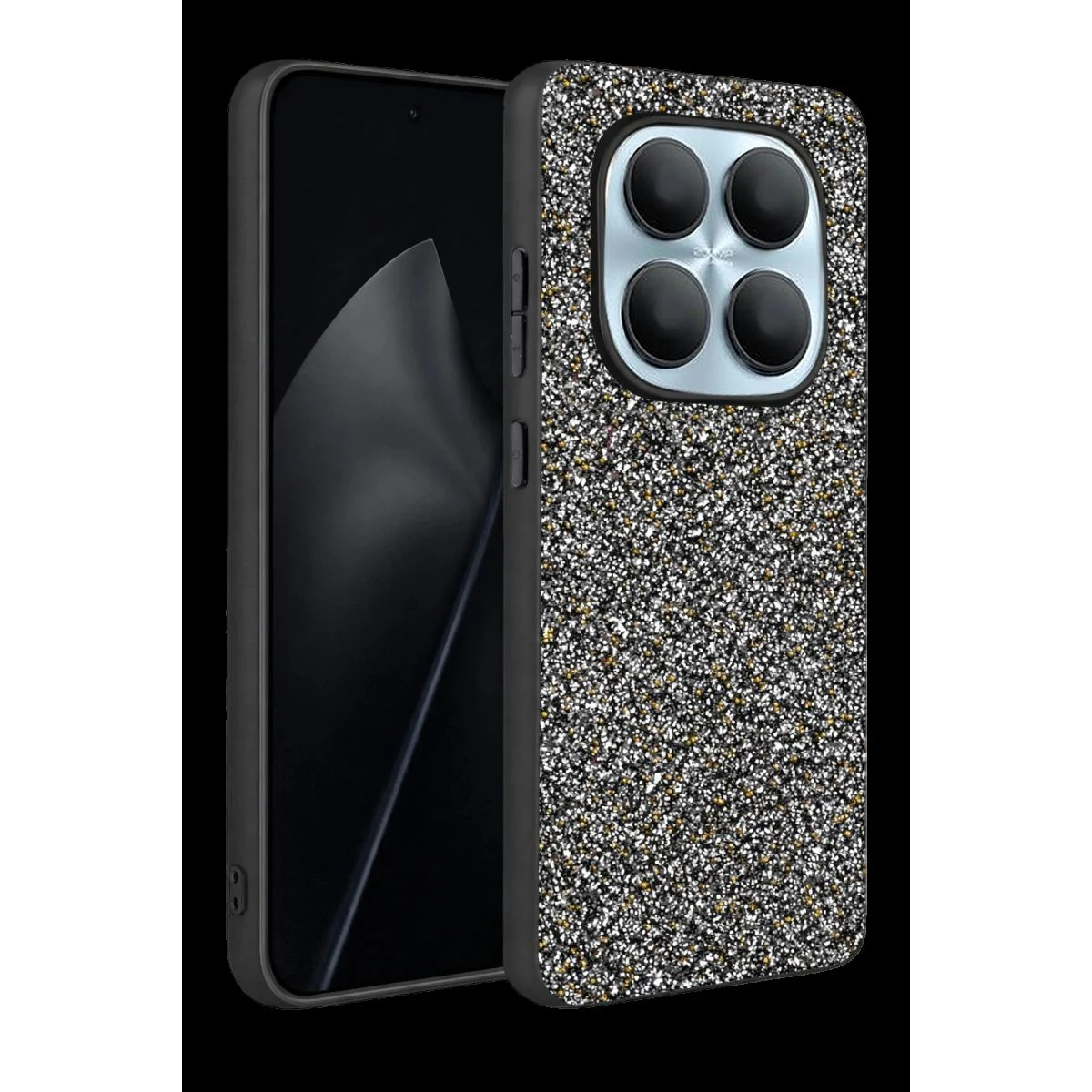 Xiaomi Redmi Note 15 Pro 5g ile Uyumlu Bright Simli Kapak - Gold Xiaomi Redmi Note 15 Pro 5g ile Uyumlu Bright Simli Kapak - Gold