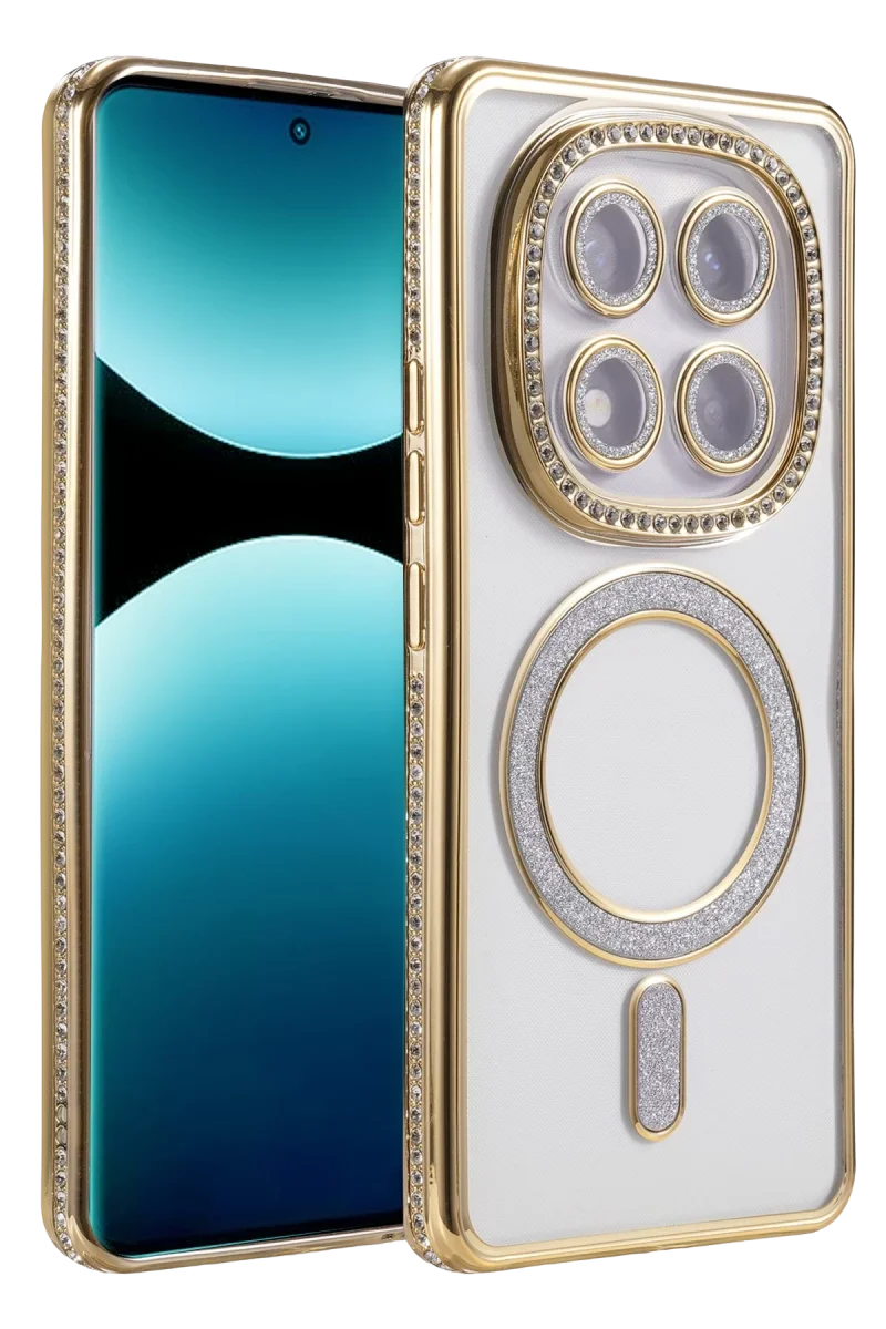 Xiaomi Redmi Note 15 Pro Plus 5G Joke Simli Magneticsafe Kılıf - Gold Xiaomi Redmi Note 15 Pro Plus 5G Joke Simli Magneticsafe Kılıf - Gold