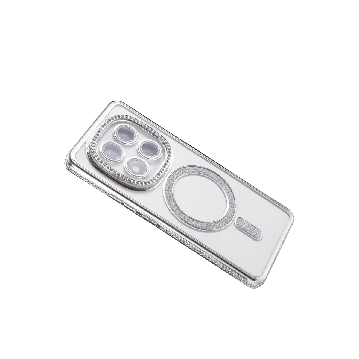 Xiaomi Redmi Note 15 4g Joke Simli Magneticsafe Kılıf - Gümüş Xiaomi Redmi Note 15 4g Joke Simli Magneticsafe Kılıf - Gümüş