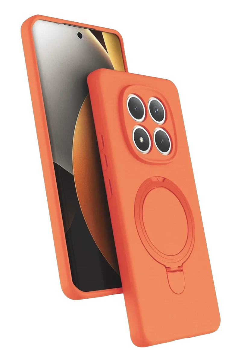 Xiaomi Redmi Note 15 4G Regal Magsafe Standlı Kapak - Turuncu Xiaomi Redmi Note 15 4G Regal Magsafe Standlı Kapak - Turuncu