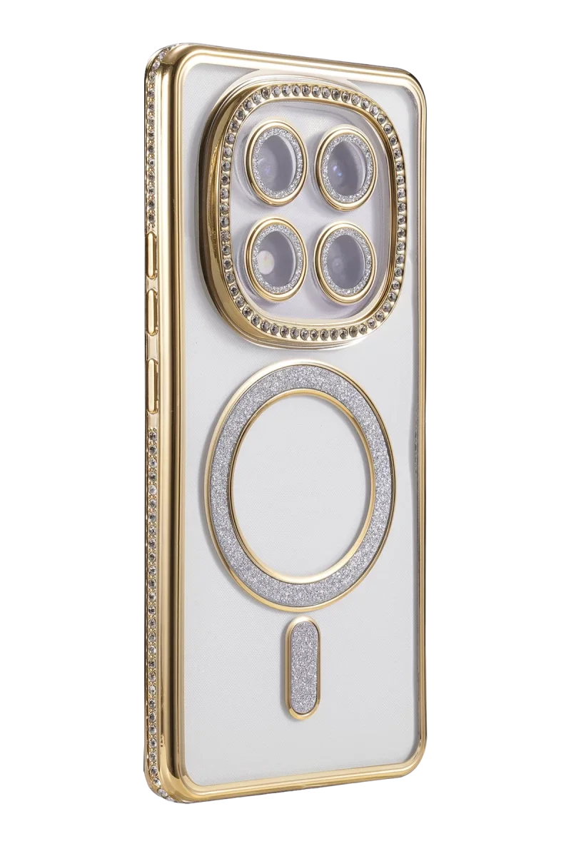 Xiaomi Redmi Note 15 Pro Plus 5G Joke Simli Magneticsafe Kılıf - Gold Xiaomi Redmi Note 15 Pro Plus 5G Joke Simli Magneticsafe Kılıf - Gold