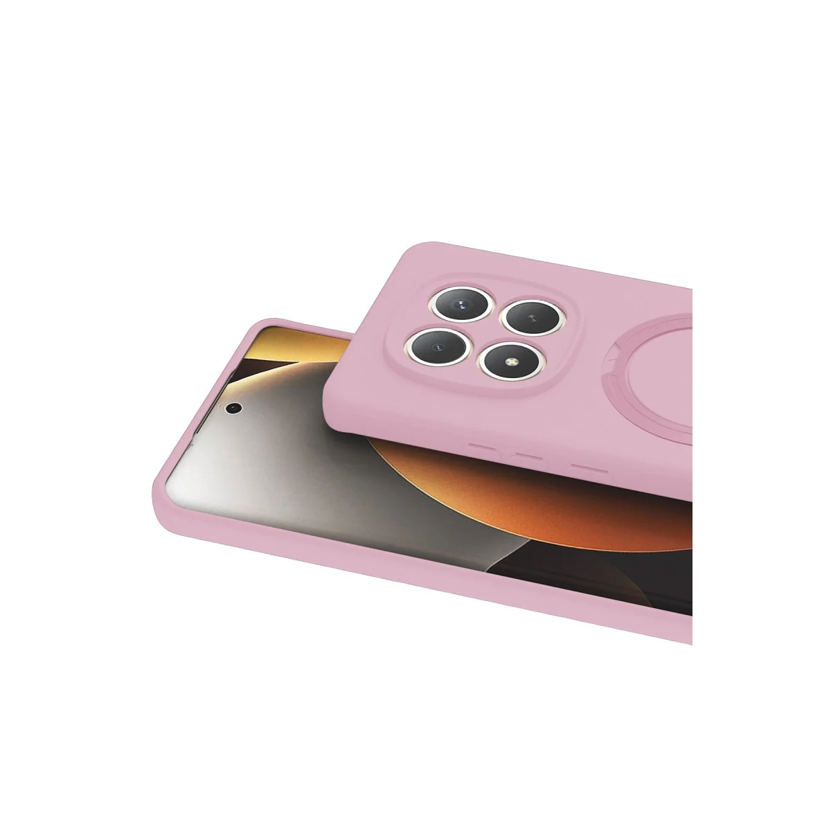 Xiaomi Redmi Note 15 4g Regal Magsafe Standlı Kapak - Açık Pembe Xiaomi Redmi Note 15 4g Regal Magsafe Standlı Kapak - Açık Pembe