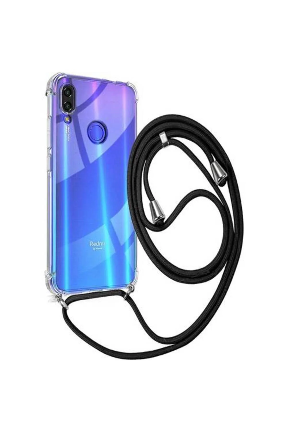 Xiaomi RedMi Note 7 Askılı İpli Şeffaf Tank Kılıf