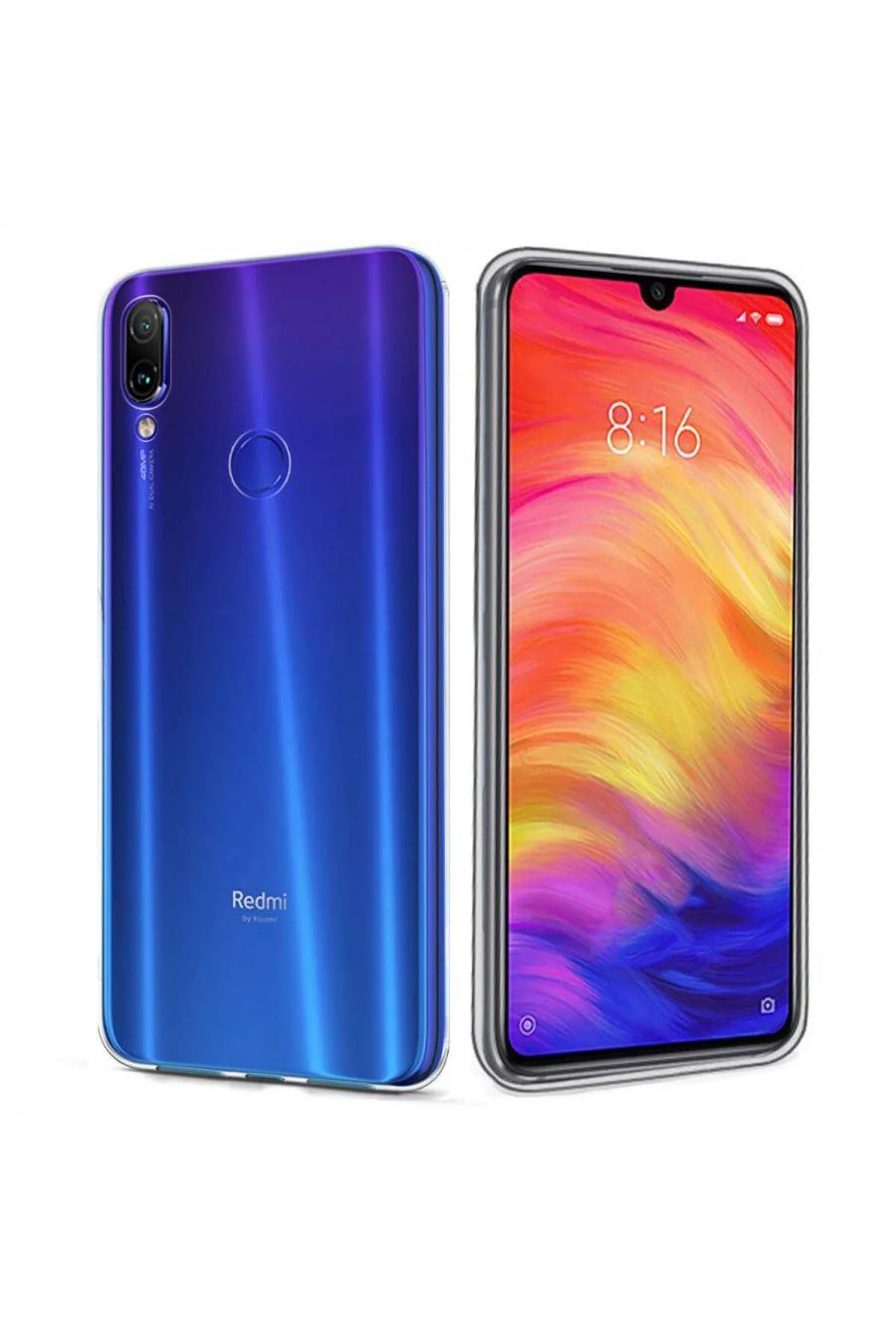 Xiaomi Redmi Note 7 Pro 2.0 MM Korumalı Silikon Kılıf Şeffaf