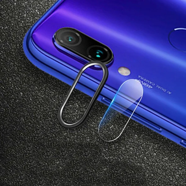 Xiaomi Redmi Note 7 Kamera Koruma Metal Lens+ Kırılmaz Cam Set - 5775