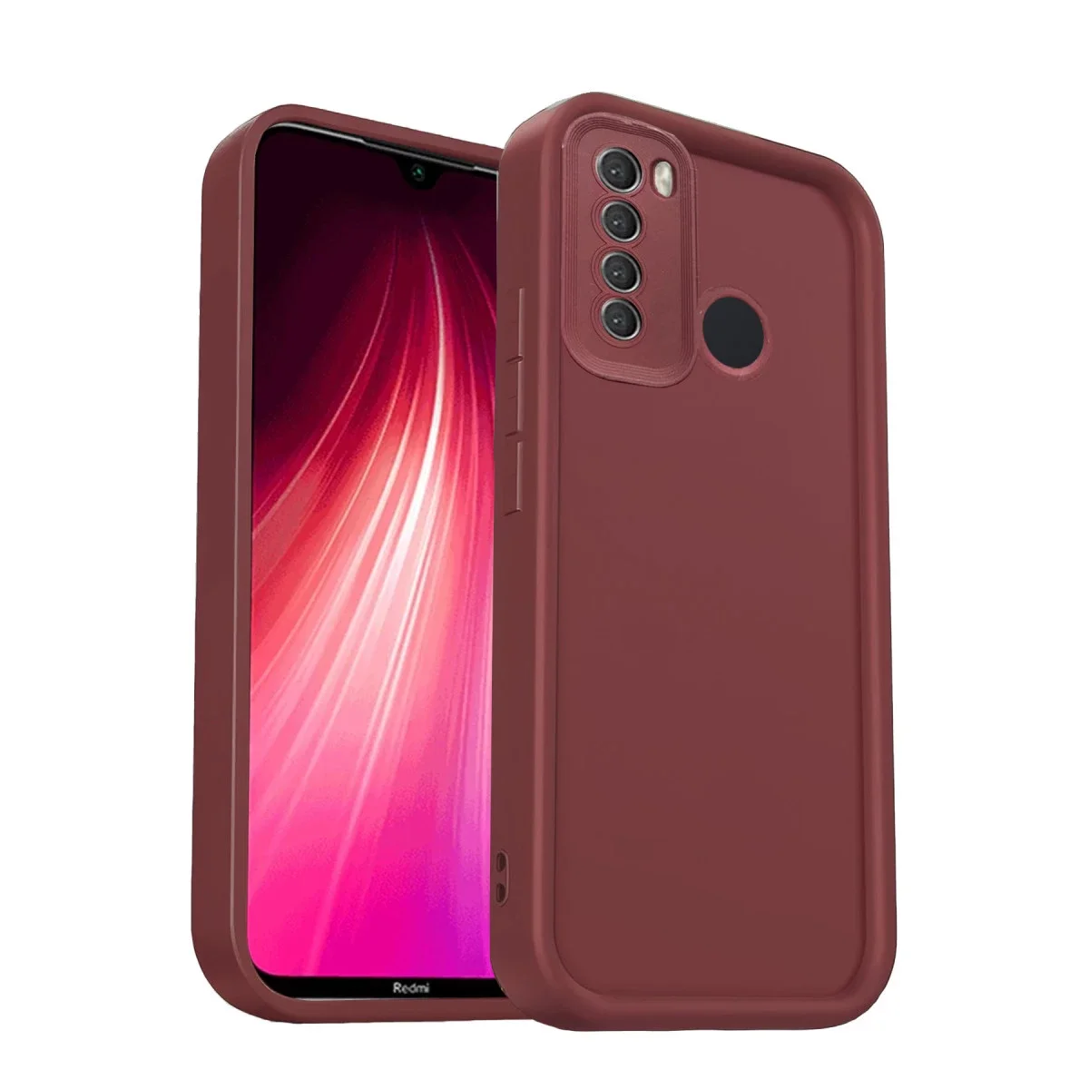 Xiaomi Redmi Note 8 Kılıf Viera Silikon - Bordo Xiaomi Redmi Note 8 Kılıf Viera Silikon - Bordo