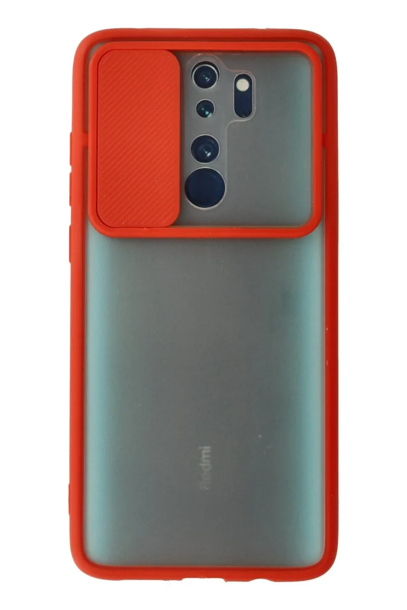 Xiaomi Redmi Note 8 Pro Kılıf Palm Buzlu Kamera Sürgülü Silikon - Kırmızı Xiaomi Redmi Note 8 Pro Kılıf Palm Buzlu Kamera Sürgülü Silikon - Kırmızı