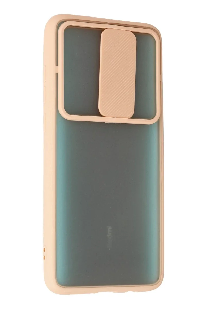 Xiaomi Redmi Note 8 Pro Kılıf Palm Buzlu Kamera Sürgülü Silikon - Pembe