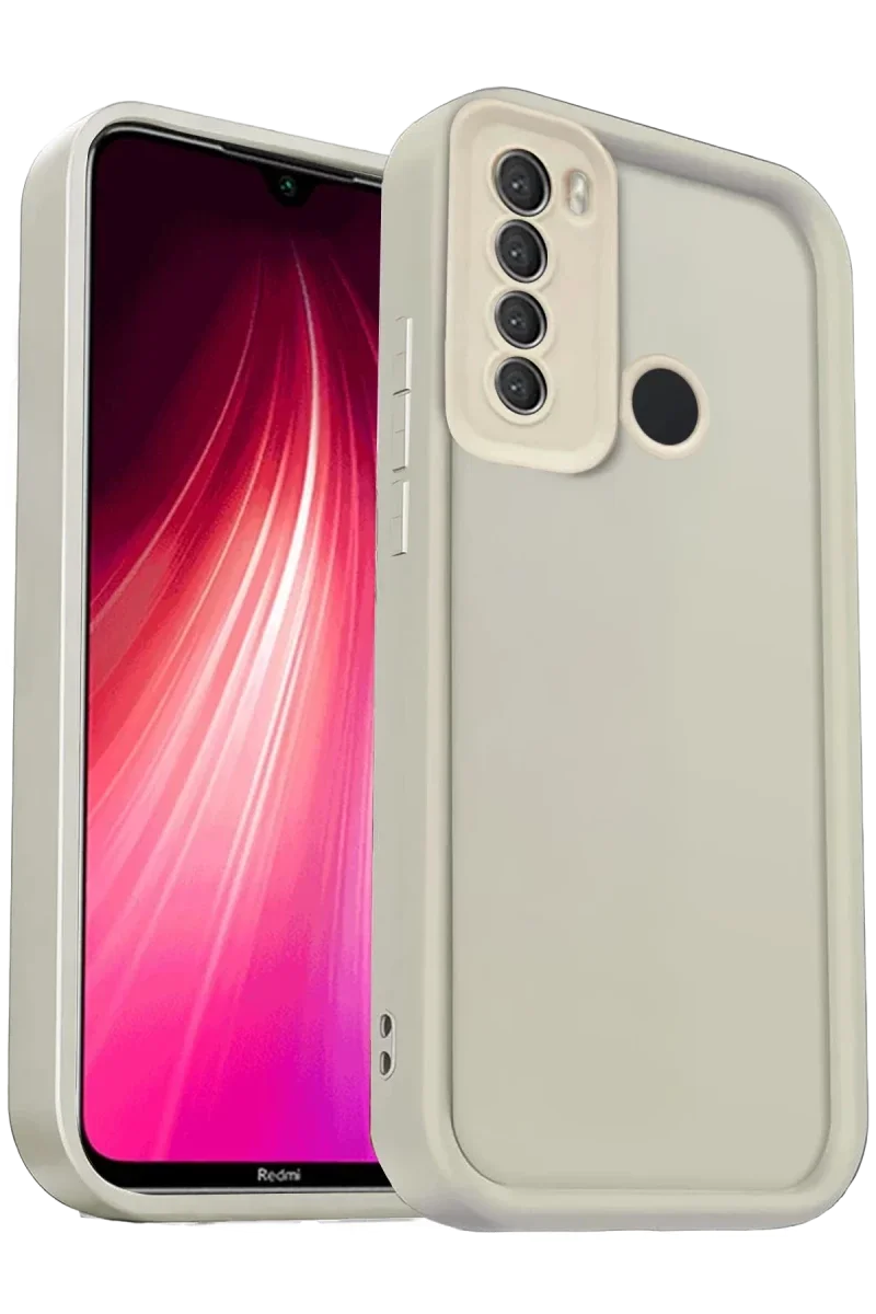 Xiaomi Redmi Note 8 Kılıf Viera Silikon - Krem Xiaomi Redmi Note 8 Kılıf Viera Silikon - Krem