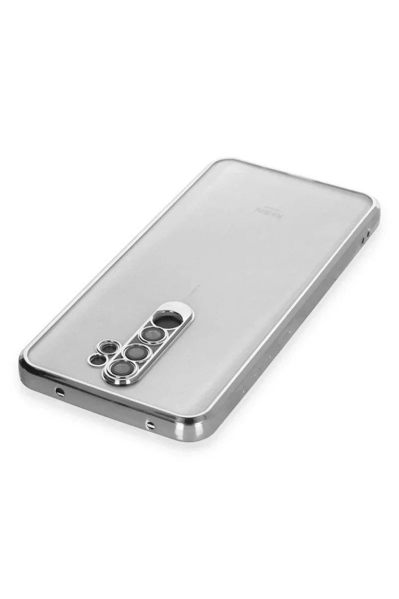 Xiaomi Redmi Note 8 Pro Kılıf Razer Lensli Silikon - Gümüş Xiaomi Redmi Note 8 Pro Kılıf Razer Lensli Silikon - Gümüş