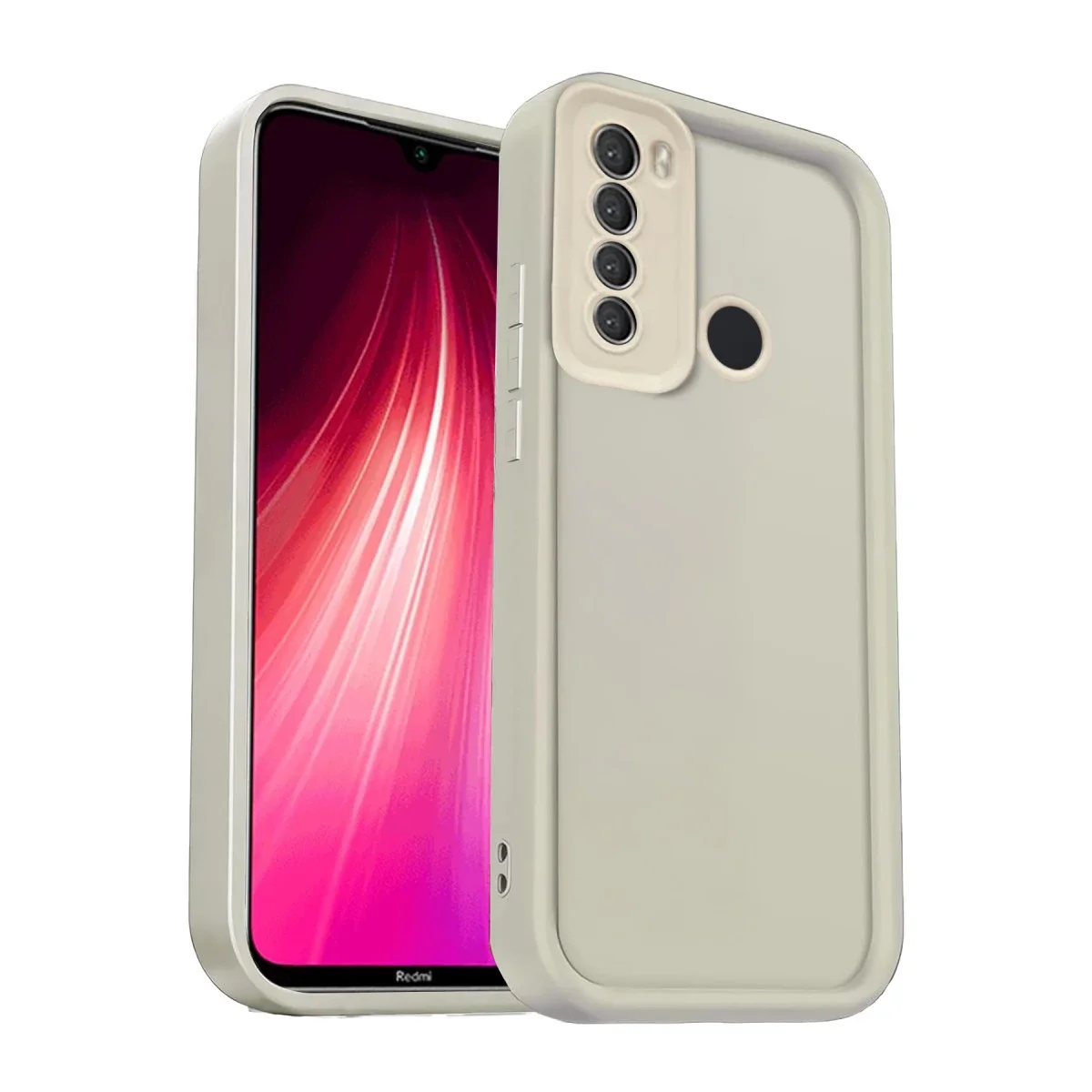 Xiaomi Redmi Note 8 Kılıf Viera Silikon - Krem Xiaomi Redmi Note 8 Kılıf Viera Silikon - Krem