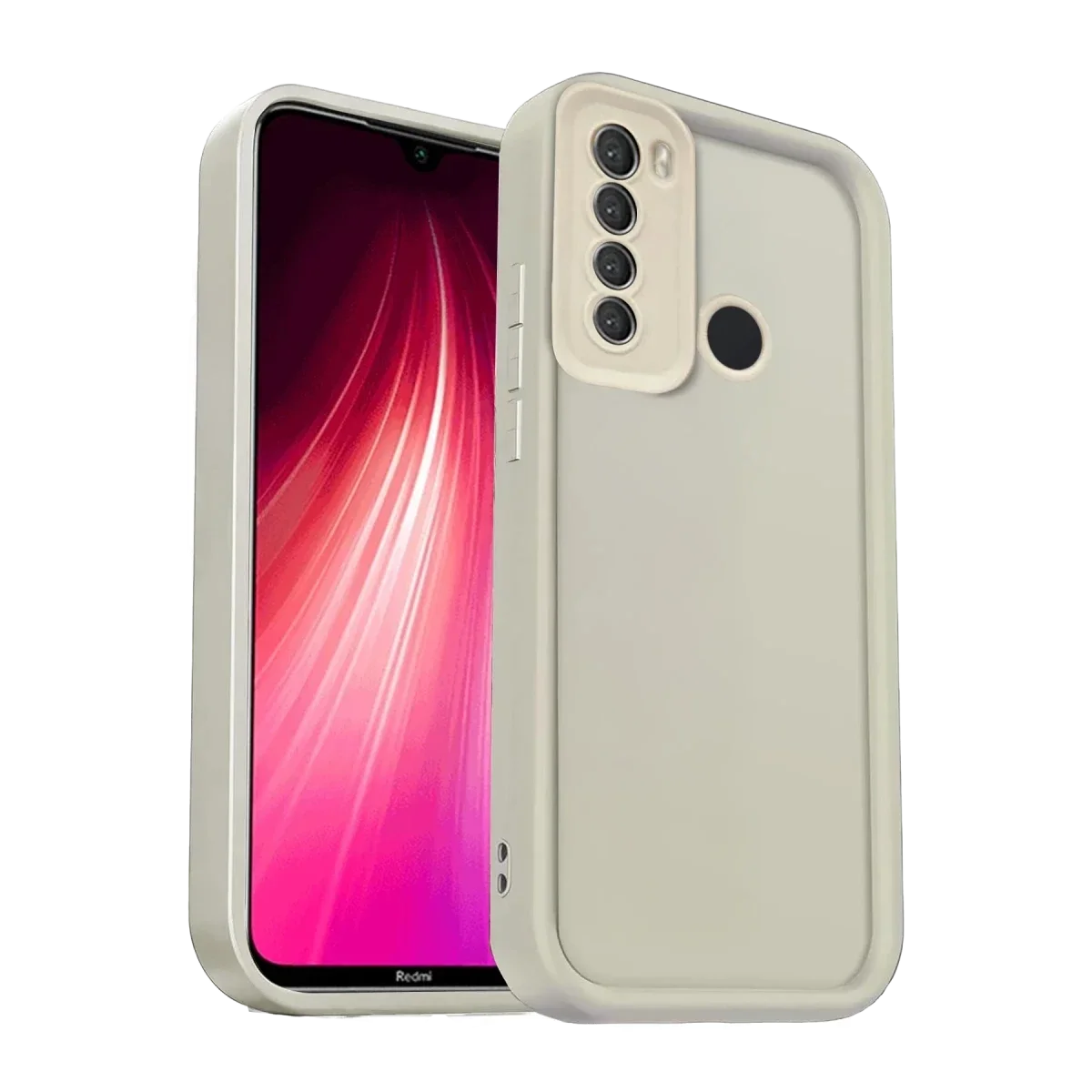Xiaomi Redmi Note 8 Kılıf Viera Silikon - Krem Xiaomi Redmi Note 8 Kılıf Viera Silikon - Krem
