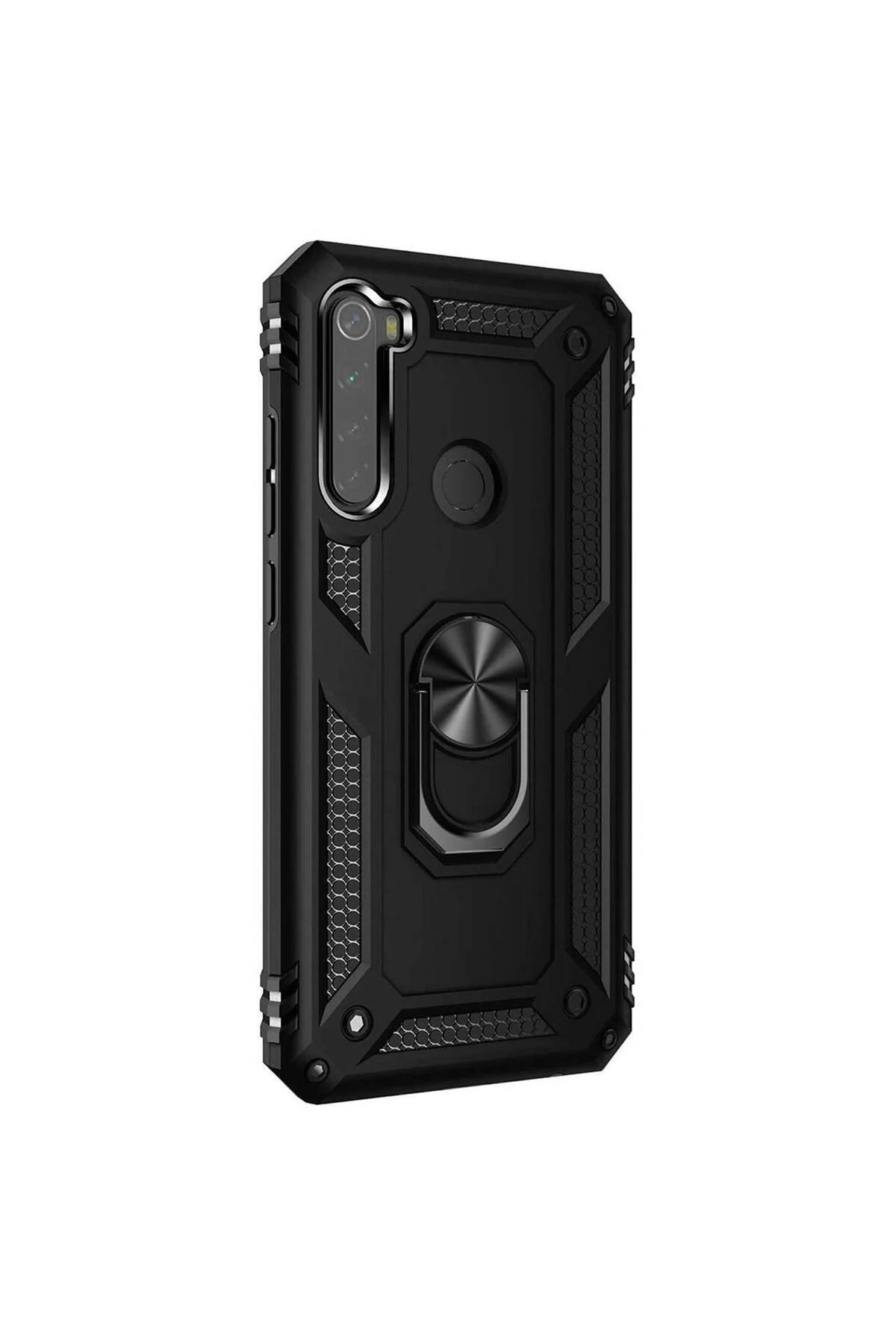Xiaomi Redmi Note 8 Yüzüklü Tank Kılıf Siyah