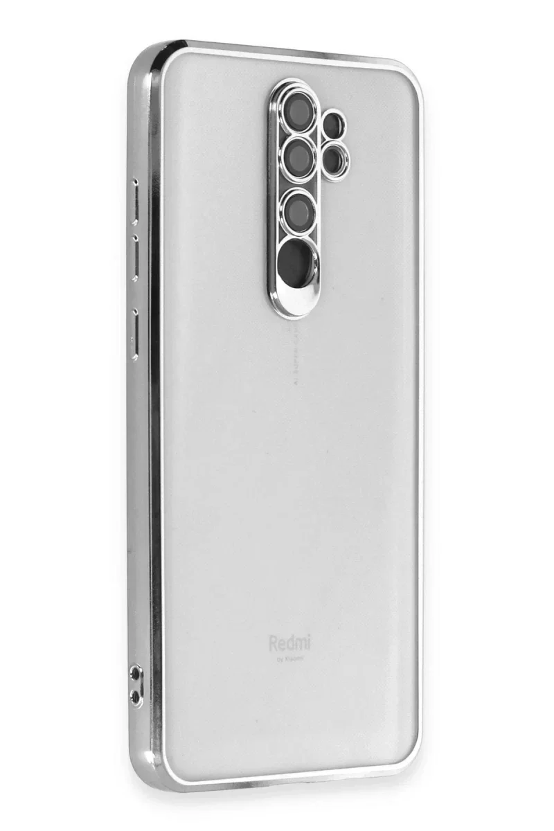 Xiaomi Redmi Note 8 Pro Kılıf Razer Lensli Silikon - Gümüş Xiaomi Redmi Note 8 Pro Kılıf Razer Lensli Silikon - Gümüş
