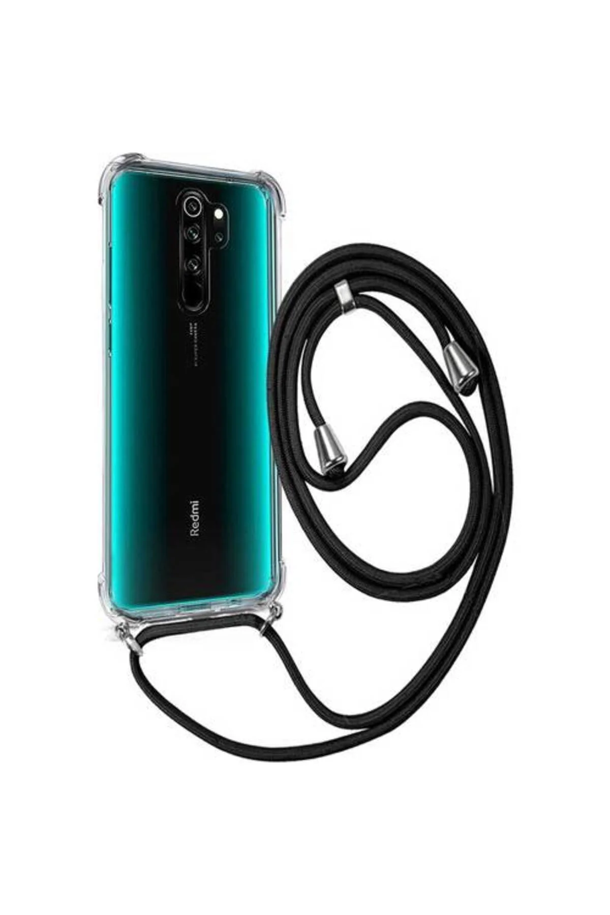 Xiaomi RedMi Note 8 Pro Askılı İpli Şeffaf Tank Kılıf