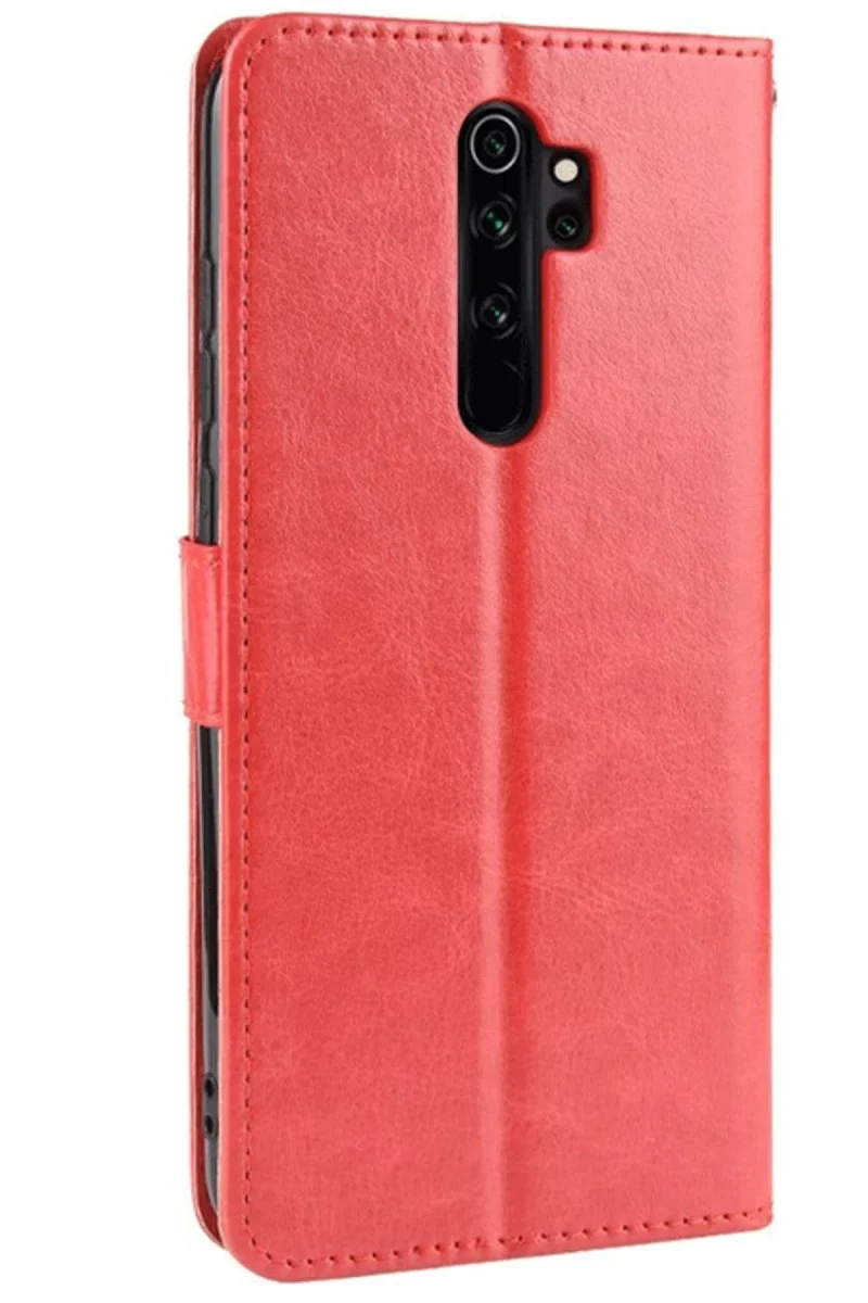 Xiaomi Redmi Note 8 Pro Kılıf Trend S Plus Kapaklı Kılıf - Kırmızı