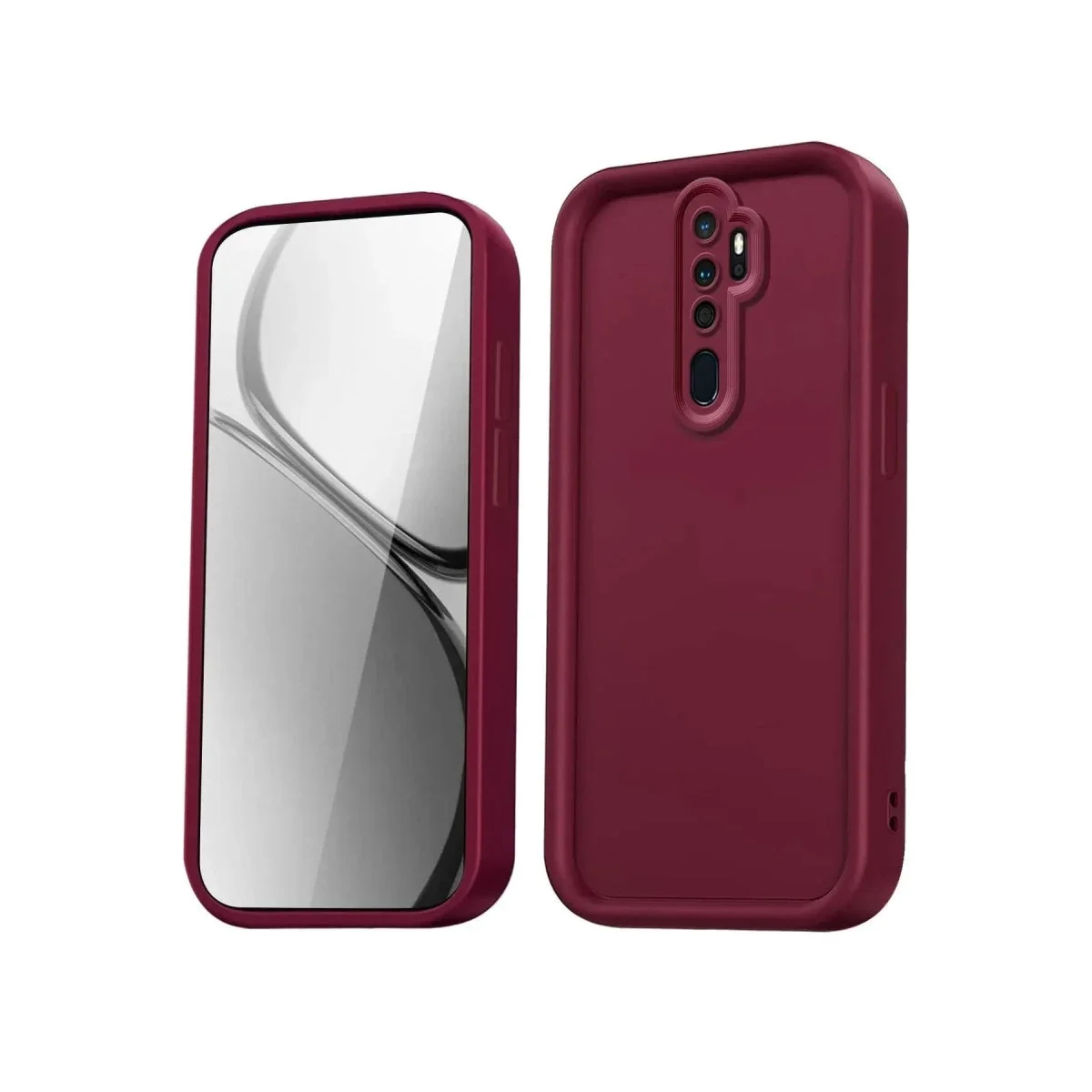 Xiaomi Redmi Note 8 Pro Kılıf Viera Silikon - Bordo Xiaomi Redmi Note 8 Pro Kılıf Viera Silikon - Bordo