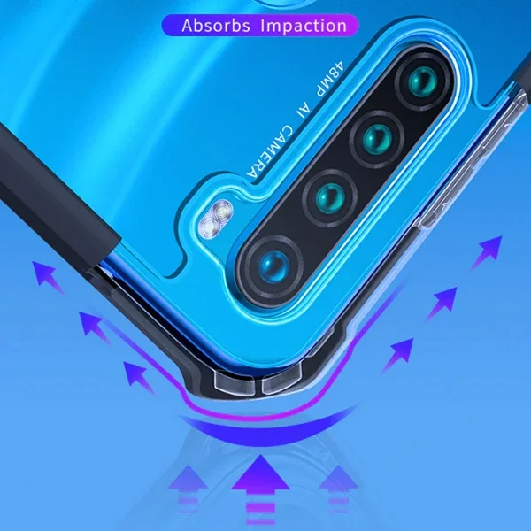 Xiaomi Redmi Note 8T Darbe Emici Şok Absorbe Mat Kılıf - Sarsıntı Önleyici Koruyucu Arka Kapak