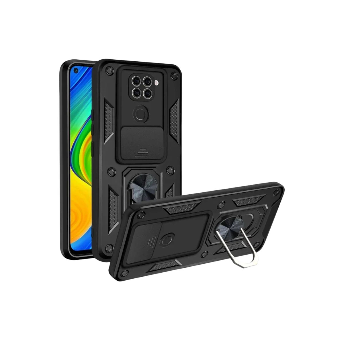Xiaomi Redmi Note 9 4G Kılıf Pars Lens Yüzüklü Silikon - Siyah Xiaomi Redmi Note 9 4G Kılıf Pars Lens Yüzüklü Silikon - Siyah