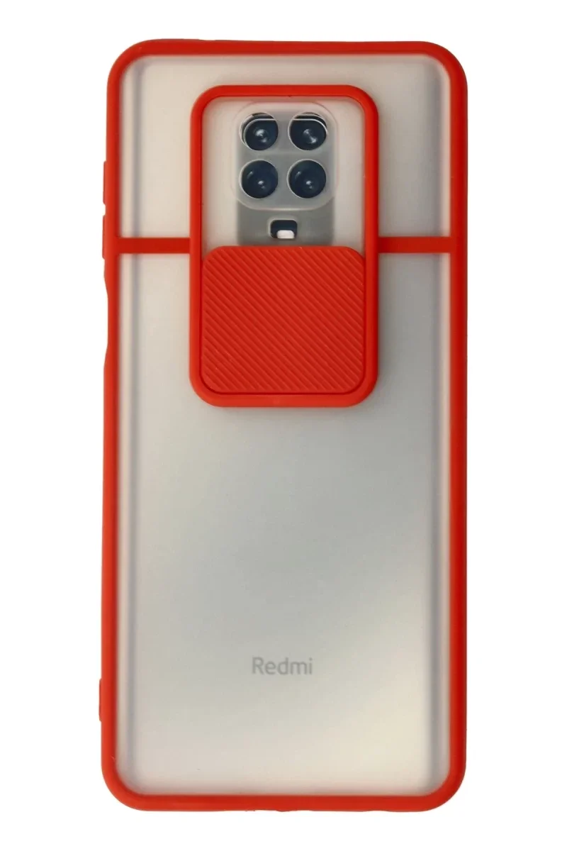 Xiaomi Redmi Note 9 Pro Kılıf Palm Buzlu Kamera Sürgülü Silikon - Kırmızı Xiaomi Redmi Note 9 Pro Kılıf Palm Buzlu Kamera Sürgülü Silikon - Kırmızı