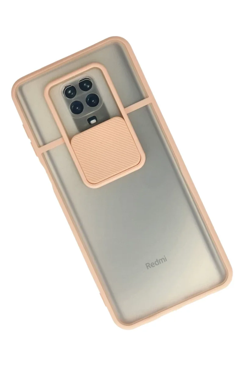 Xiaomi Redmi Note 9 Pro Kılıf Palm Buzlu Kamera Sürgülü Silikon - Pembe Xiaomi Redmi Note 9 Pro Kılıf Palm Buzlu Kamera Sürgülü Silikon - Pembe