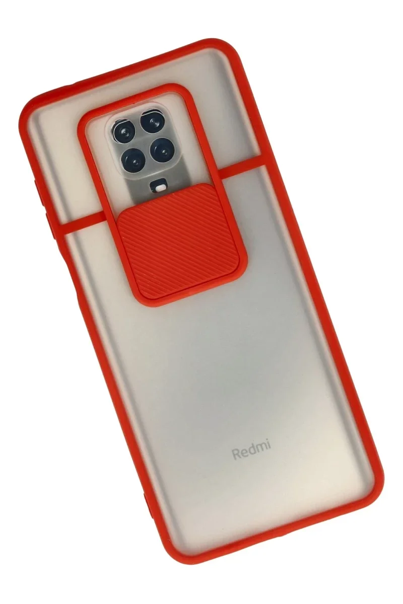 Xiaomi Redmi Note 9 Pro Kılıf Palm Buzlu Kamera Sürgülü Silikon - Kırmızı Xiaomi Redmi Note 9 Pro Kılıf Palm Buzlu Kamera Sürgülü Silikon - Kırmızı