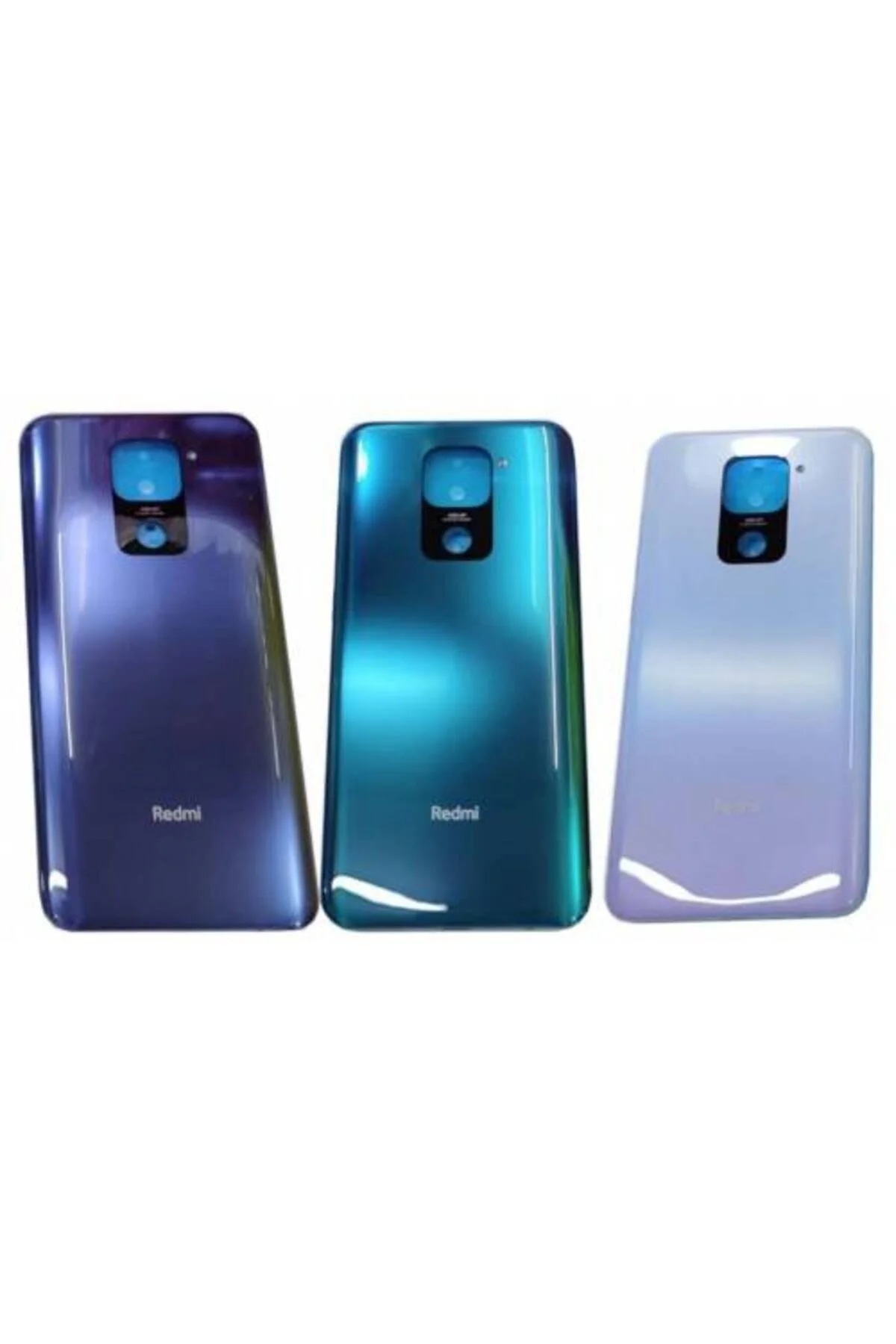 Xiaomi Redmi Note 9 Arka Pil Batarya Kapak Cam Mavi